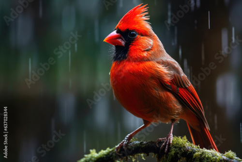Majestic Cardinal Alone in its Natural Habitat © Andrii 