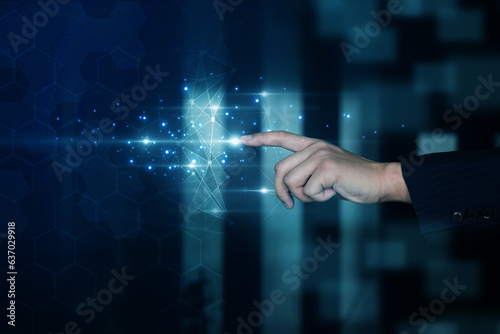 Technology Digital, technology access, Data transformation, Next generation and innovation, Data network connection background, Science and artificial intelligence technology.