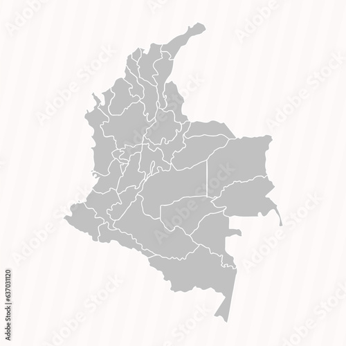 Detailed Map of Colombia With States and Cities