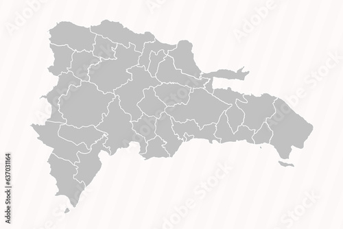 Detailed Map of Dominican Republic With States and Cities