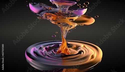 Trendy colorful splash abst...
