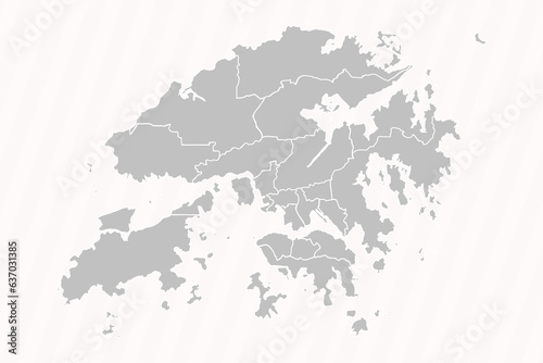 Detailed Map of Hong Kong With States and Cities