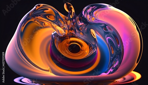 Trendy colorful splash abst...