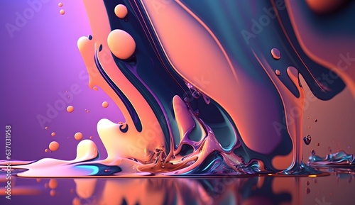 Trendy colorful splash abst...