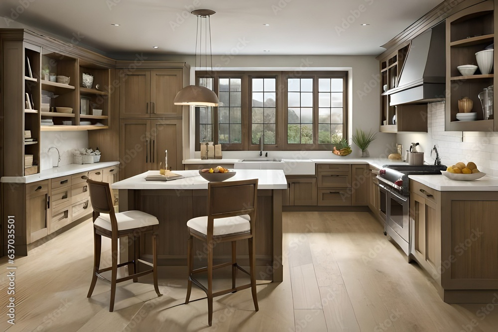Fototapeta premium modern kitchen interior Generated Ai