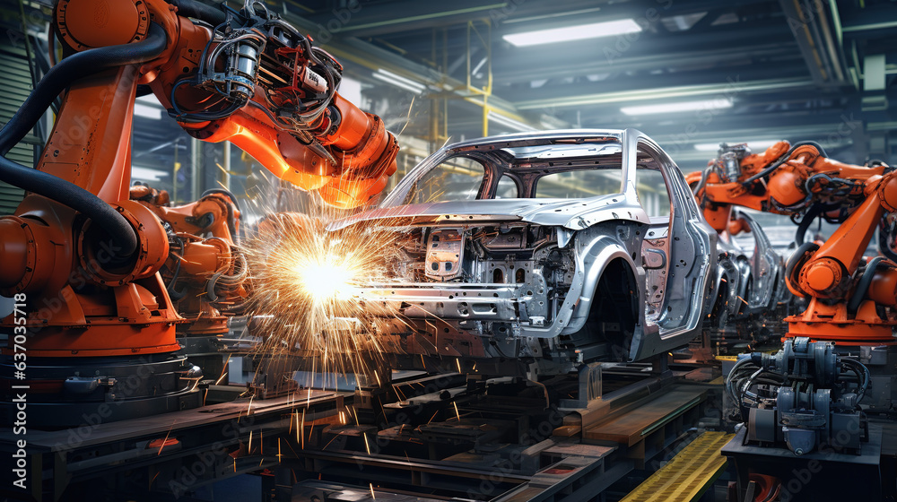 © Panaphat - Robotic assembly line in an automotive factory