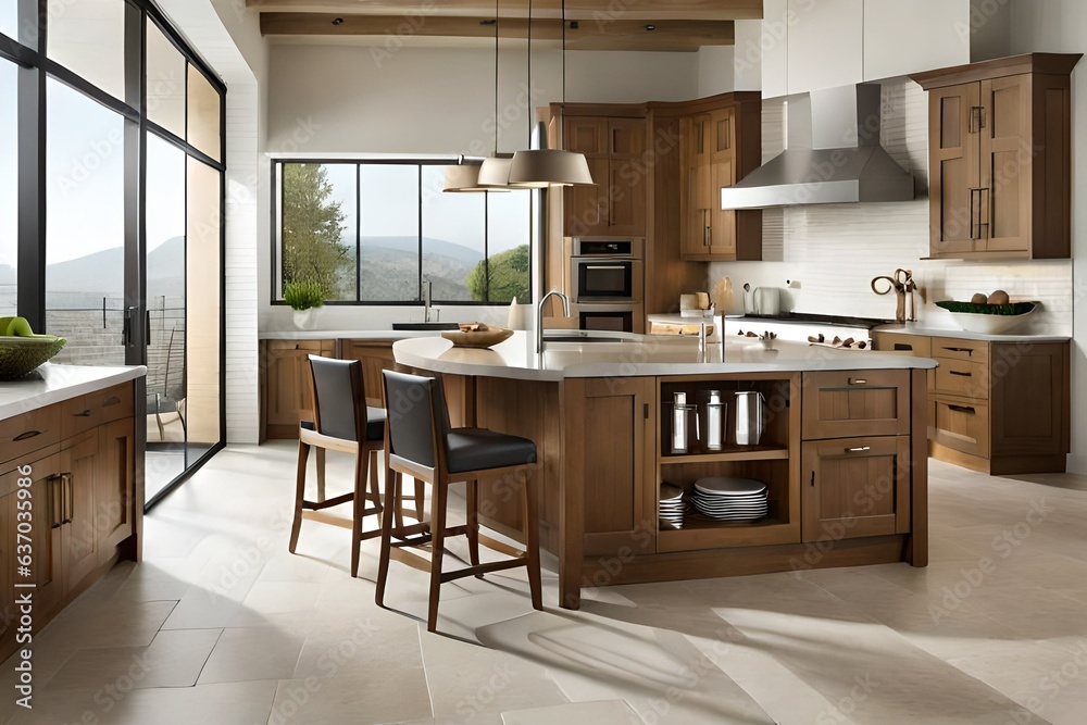 Fototapeta premium modern kitchen interior Generated Ai