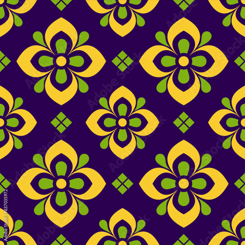 Geometric ethnic pattern seamless flower color. seamless pattern. Design for fabric,curtain,background,carpet,wallpaper,clothing,wrapping,Batik,mandalas,fabric,Vector illustration. pattern style.
