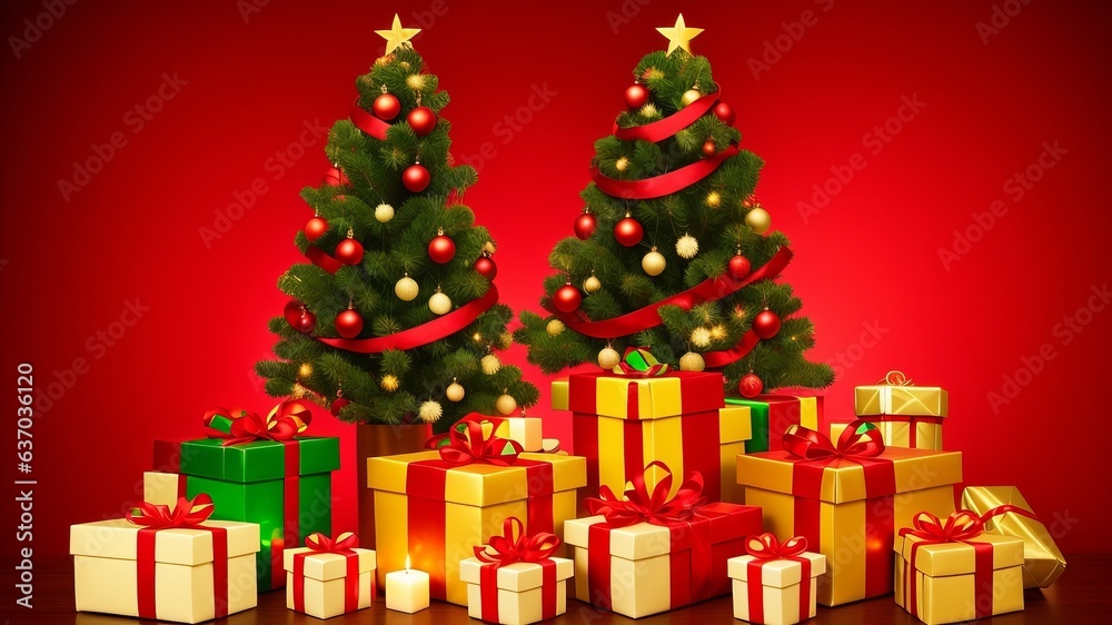 Christmas welcoming card foundation or season occasions standard. Creative resource, AI Generated