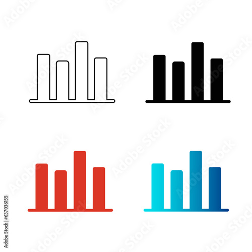 Abstract Chart Line Silhouette Illustration