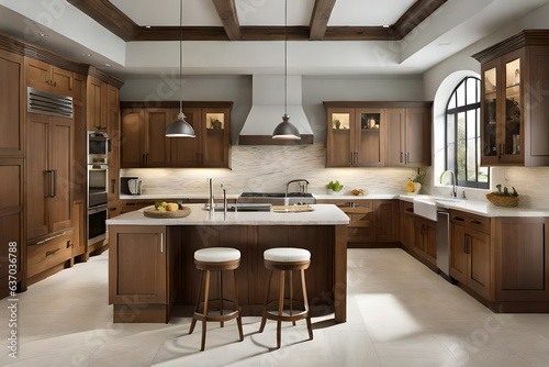 modern kitchen interior Generated Ai © AQ Arts