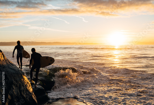 Canvas-taulu Morning Surf in Santa Cruz, California