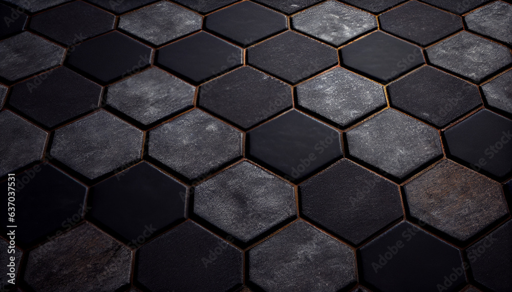 Dark brown, black and grey tiles close up texture background, Ai generated image Dark brown, black and grey tiles close up texture background, Ai generated image