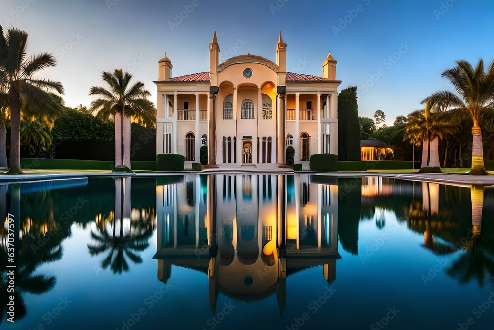 Obraz premium taj mahal at sunset