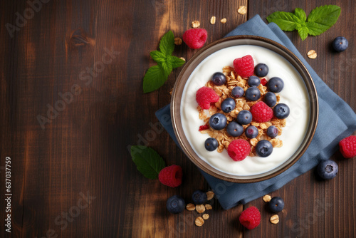 Bowl of Yogurt with Granola...