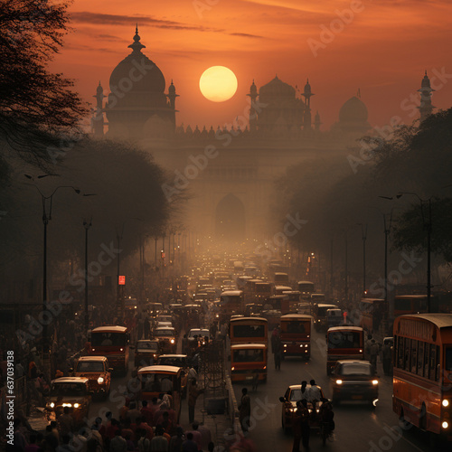 New Delhi in India. Generative AI.