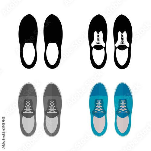 Abstract Man Shoe Silhouette Illustration