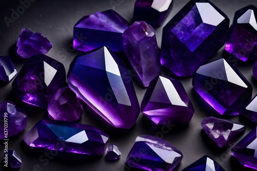  beautiful purple quartz crystals background . 