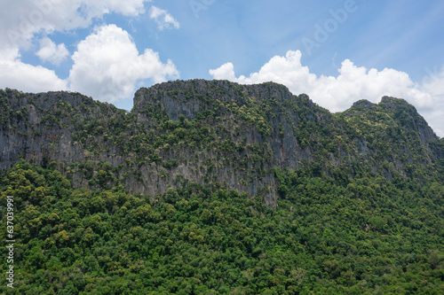 Aerial view of Khao Ta Ngok, Klong Hat District, Sa Kaeo Province, Thailand