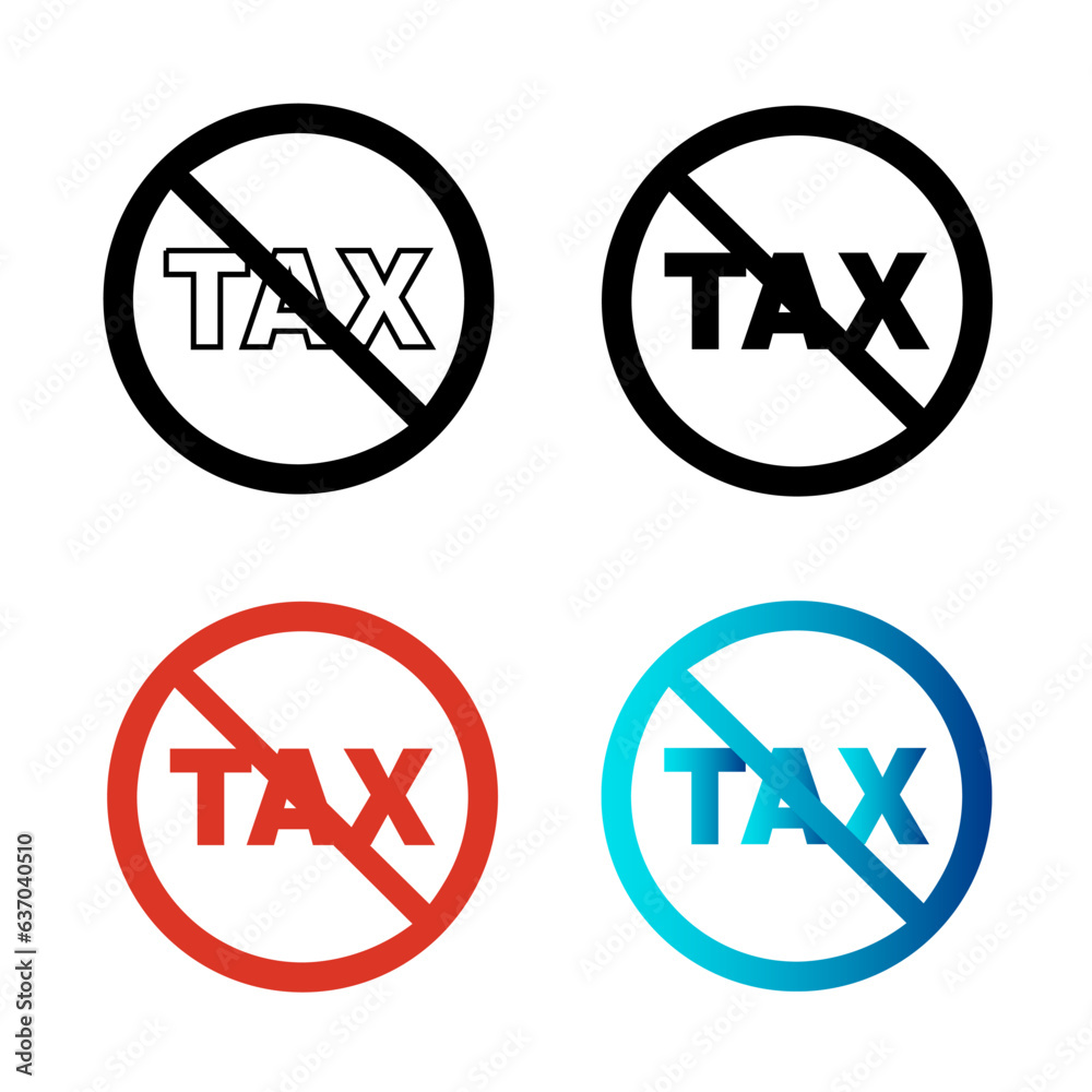 Abstract No Tax Silhouette Illustration Abstract No Tax Silhouette Illustration