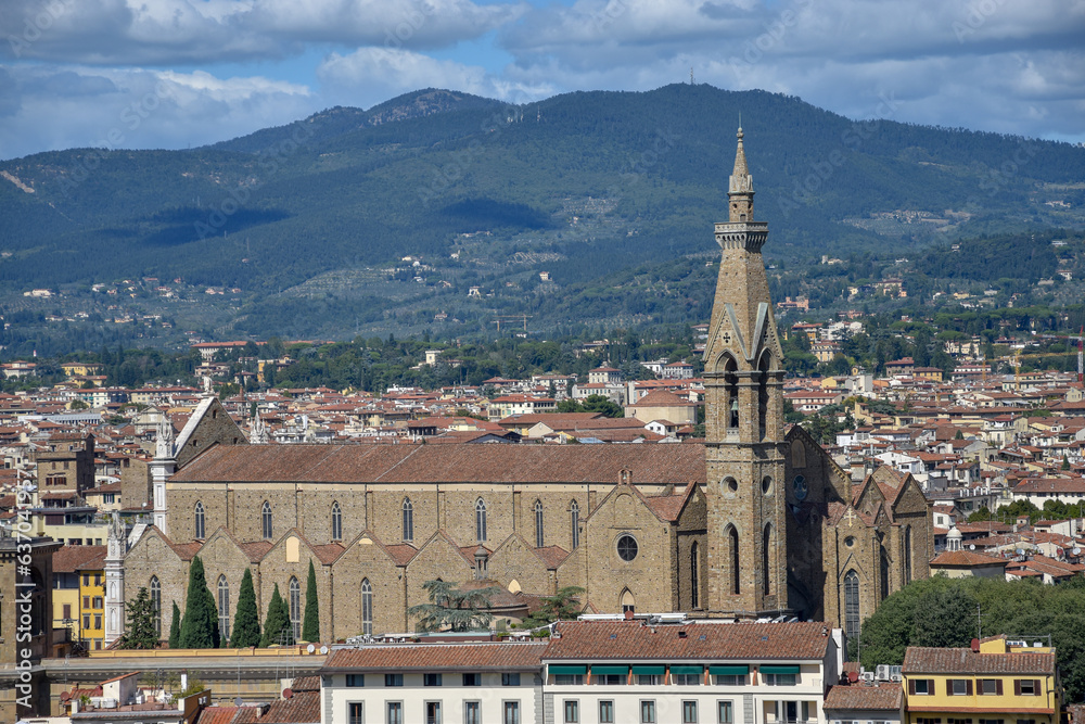 Obraz premium Basilica of Santa Croce, Florence, Italy. Church of Santa Croce in Florence.