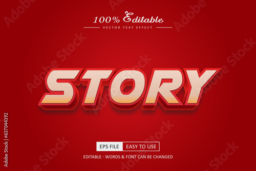 Story editable Text effect style