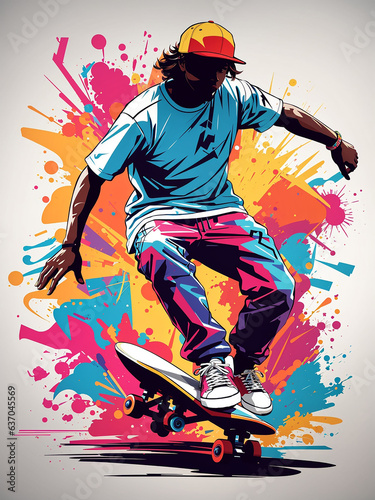 silhouette of skater illustration