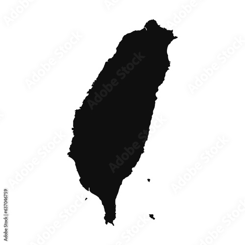 Abstract Silhouette Taiwan Simple Map