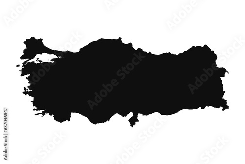 Abstract Silhouette Turkey Simple Map