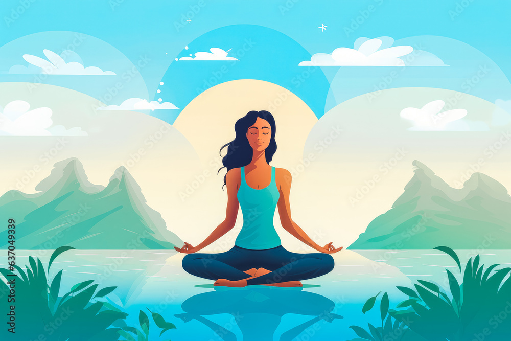 Black woman doing yoga. Confident calm african woman doing yoga on bright background. Black woman doing yoga. Confident calm african woman doing yoga on bright background.
