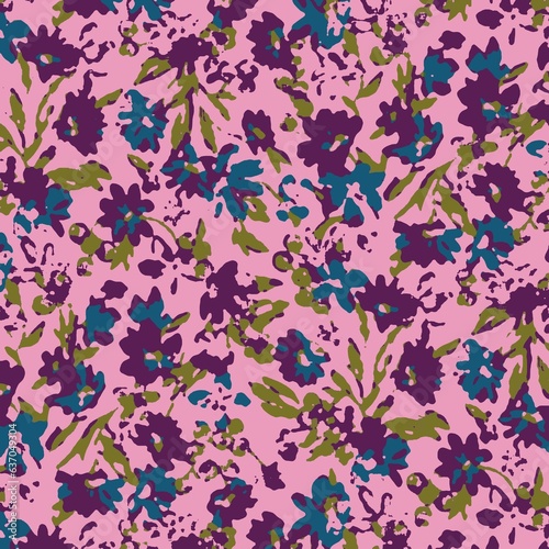 Flowers seamless pattern . small floral , big floral. vector illustration  © Sketch