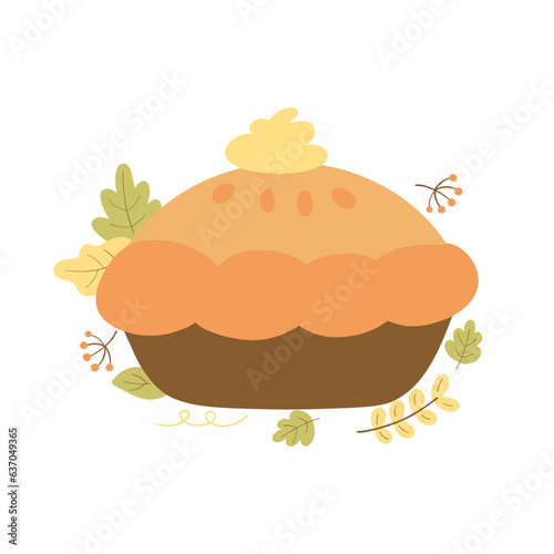 Autumn pumpkin pie