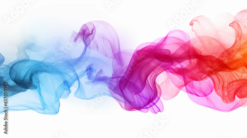 Abstract multicolored smoke on a white background. Design element.