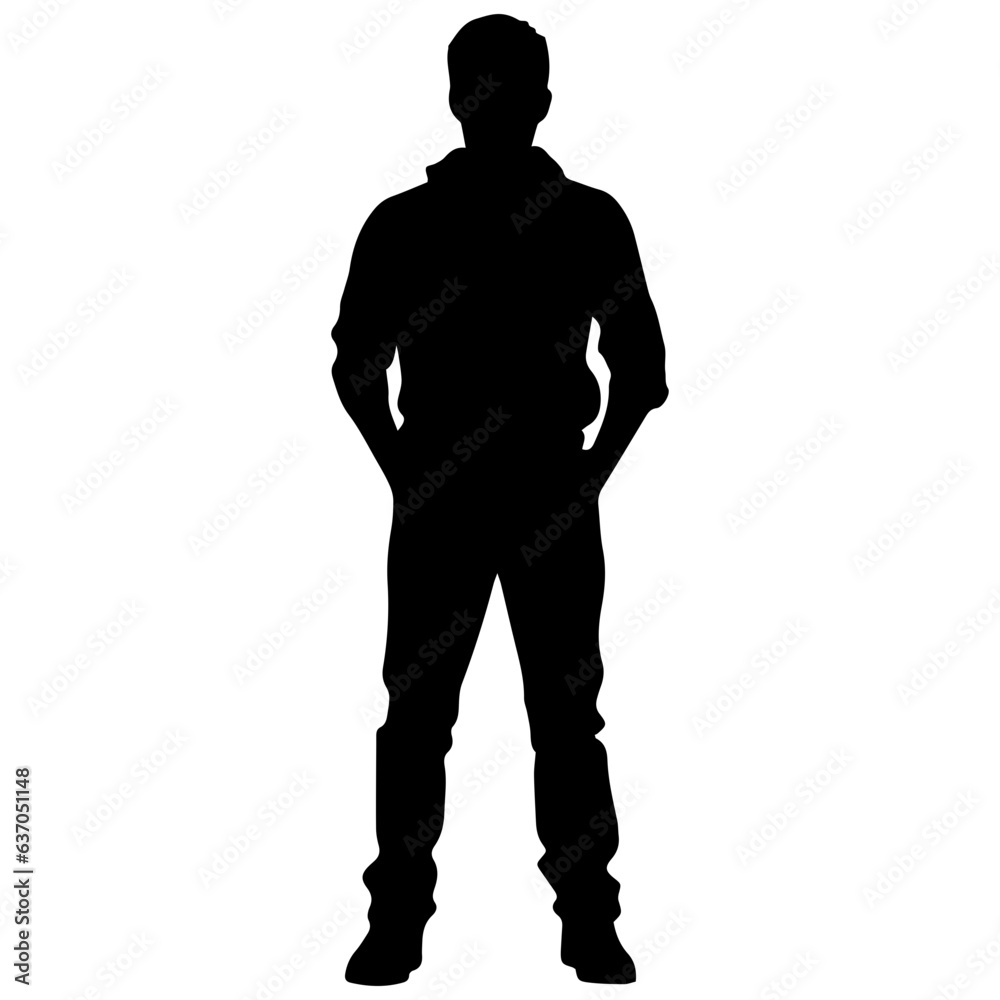 people silhouettes, vector illustration