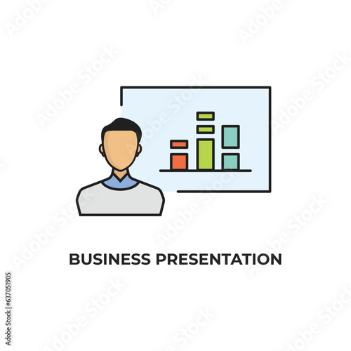 business presentation vector type icon