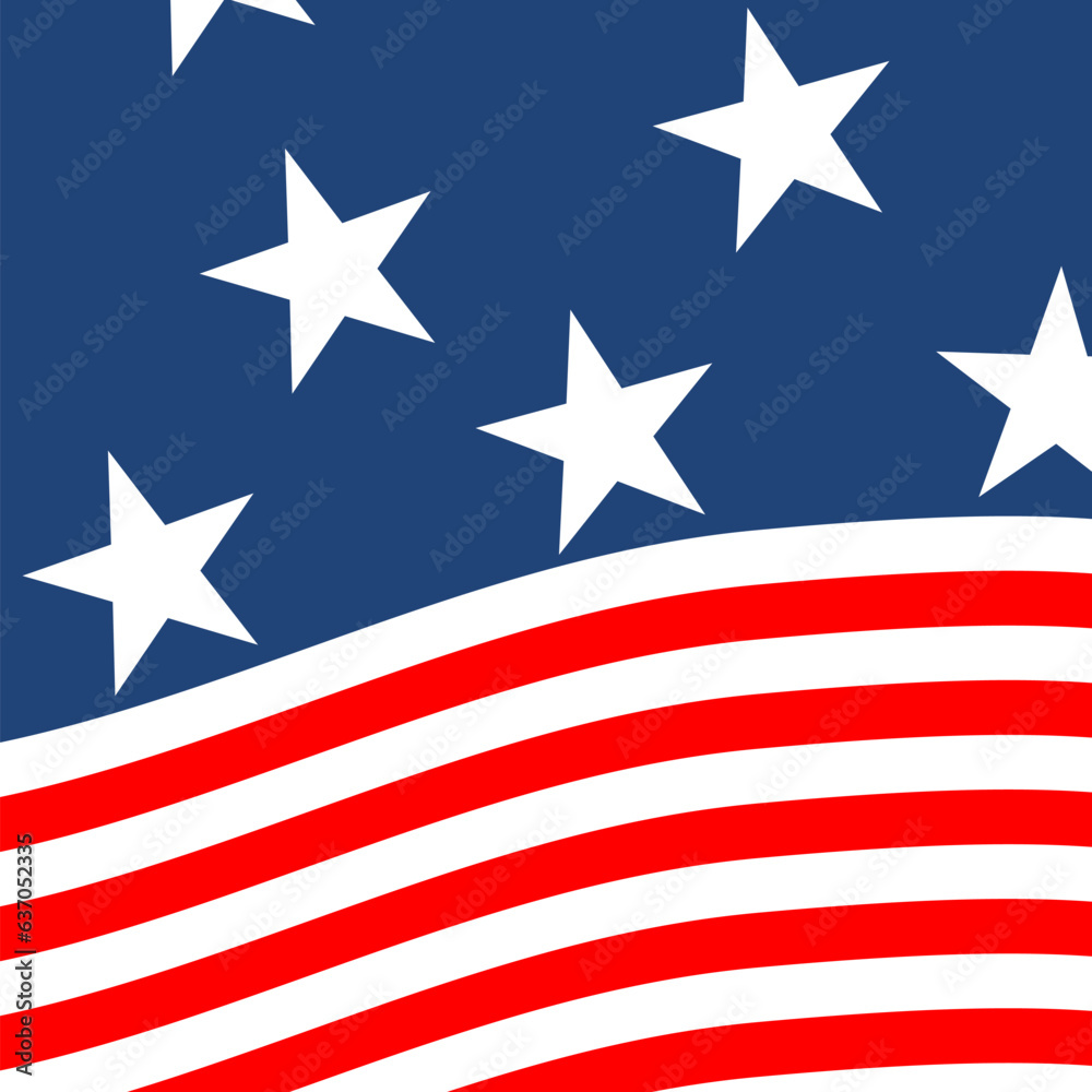 American abstract background frame with US flag symbols American abstract background frame with US flag symbols