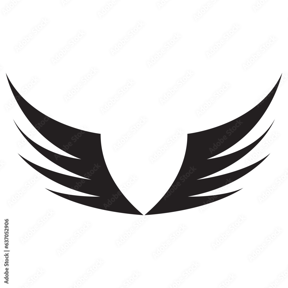 Obraz premium wing illustration vektor of tatto