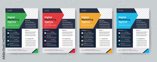 Corporate business flyer template design set, Brochure design, cover modern layout, annual report, poster, flyer in A4 with colorful business proposal, promotion, advertise, publication, cover page. 