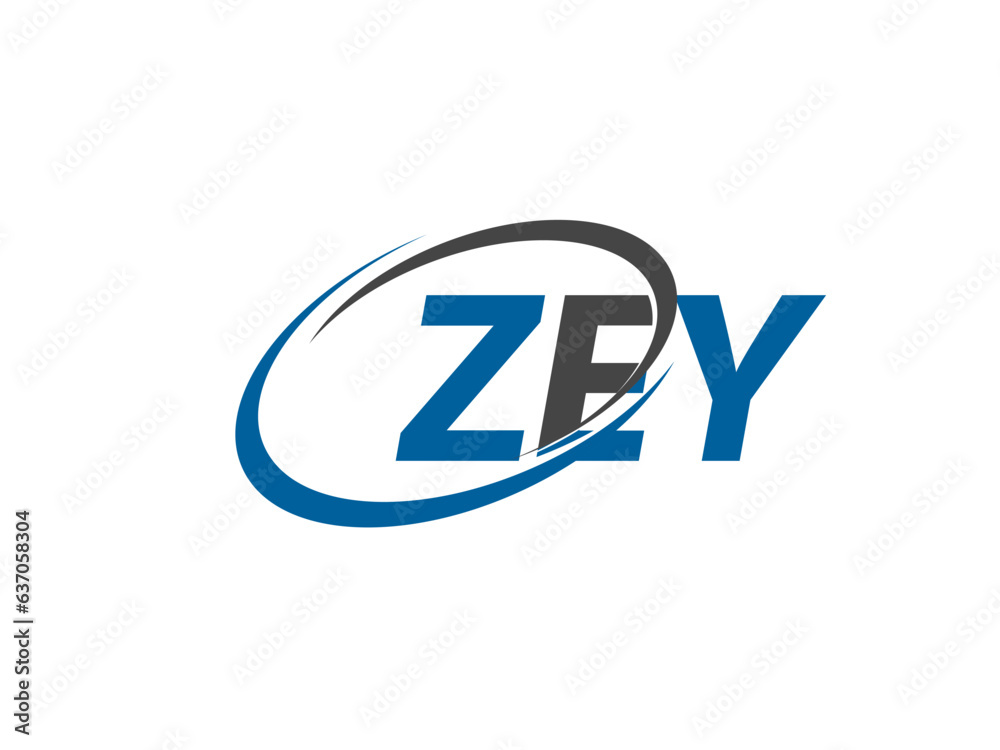 ZEY letter creative modern elegant swoosh logo design