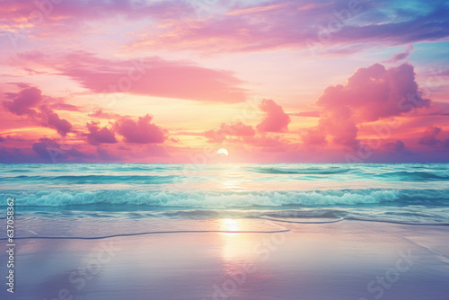 Pink Sunset over Ocean © John Boss