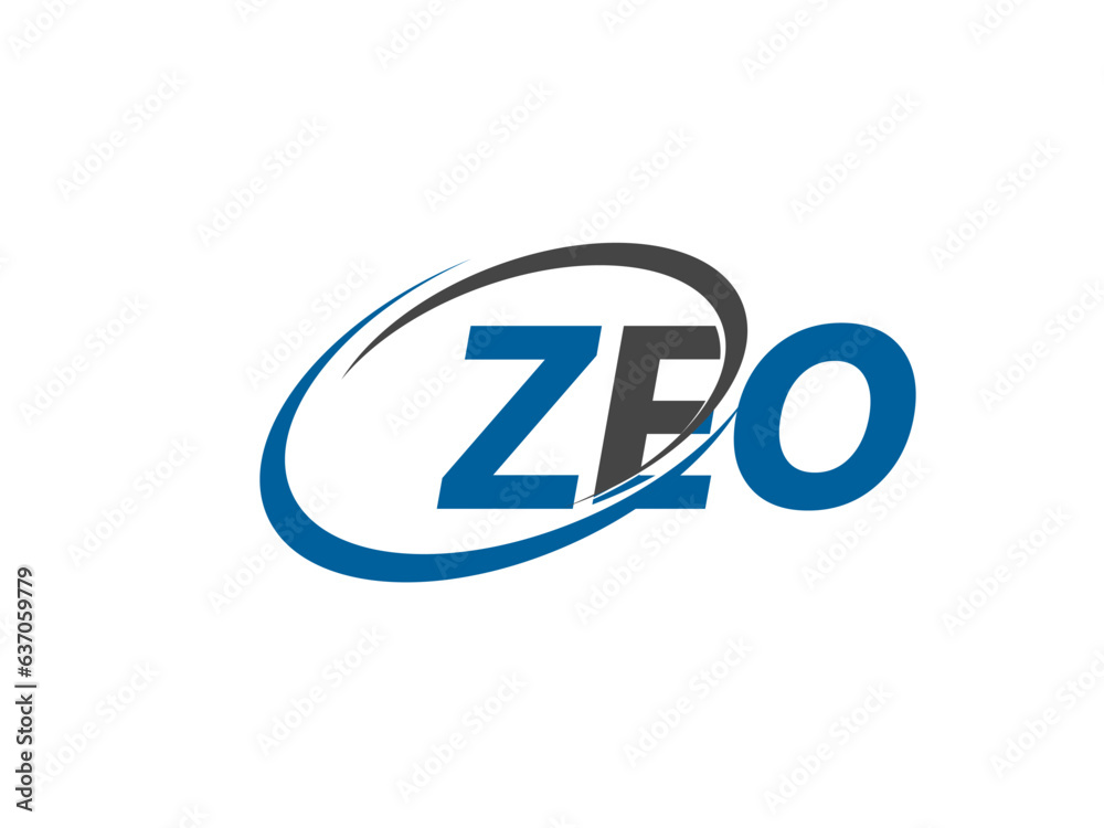 ZEO letter creative modern elegant swoosh logo design ZEO letter creative modern elegant swoosh logo design