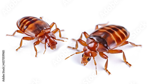 Foto Bed Bugs Close-Up macro image isolated on white background