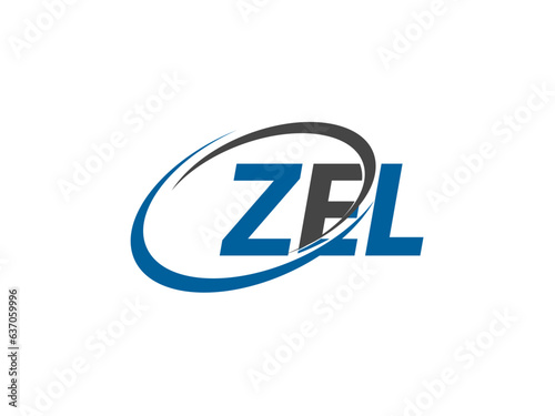 ZEL letter creative modern elegant swoosh logo design
