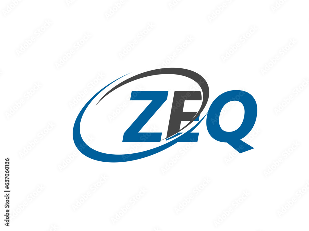 ZEQ letter creative modern elegant swoosh logo design ZEQ letter creative modern elegant swoosh logo design