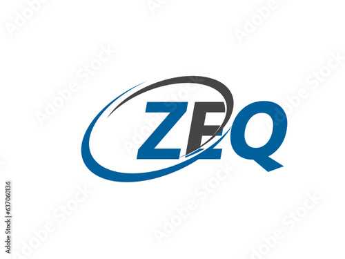 ZEQ letter creative modern elegant swoosh logo design