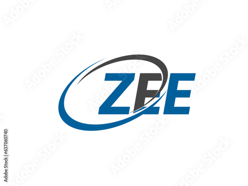 ZEE letter creative modern elegant swoosh logo design © Rubel