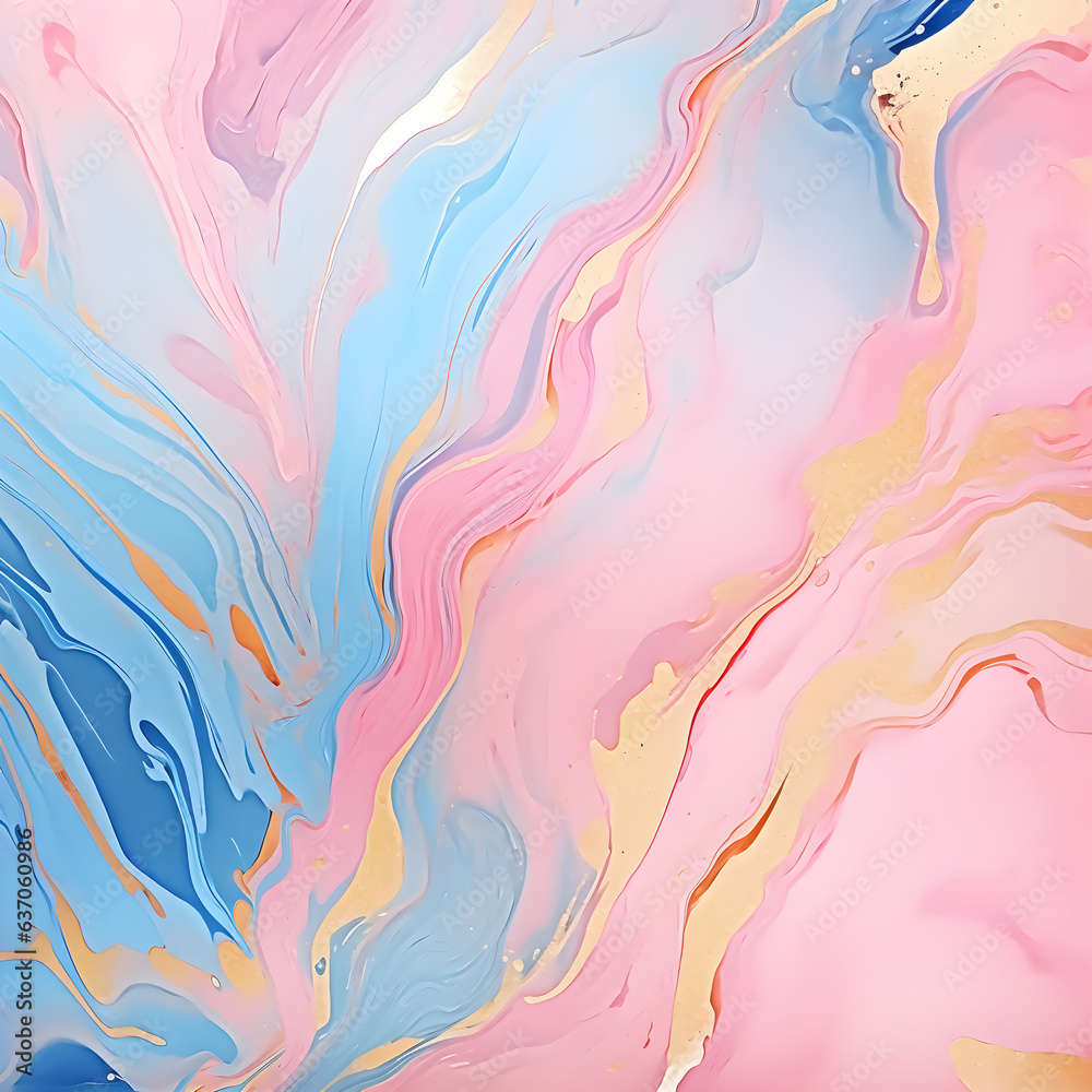 Bright Pastel colors of red and blue - Generativ AI Bright Pastel colors of red and blue - Generativ AI