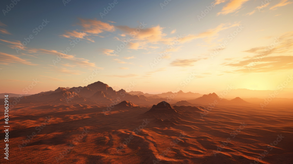 Fototapeta premium sunset over the mountains