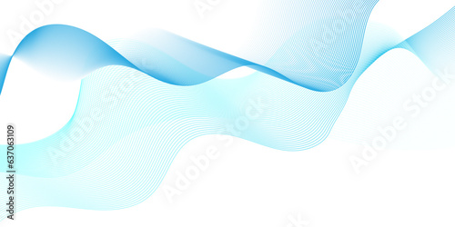  Modern Abstract blue blend technolology flowing wave lines background. Modern glowing moving lines design. Modern blue moving lines design element. Futuristic technology concept. Vector illustration