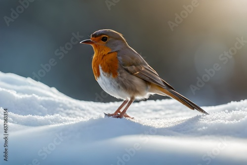 robin on snow © rabia